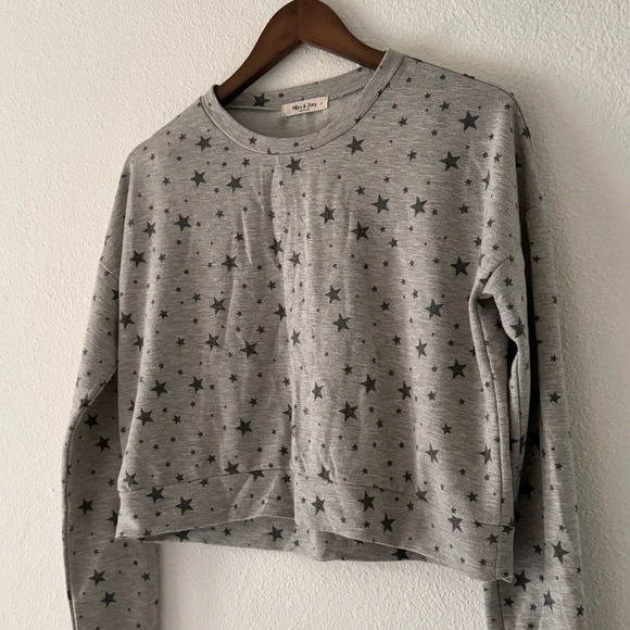 Mikey Joey Star Y2K Crop Sweatshirt Streetwear Small Oversized Indie - Picture 2 of 8